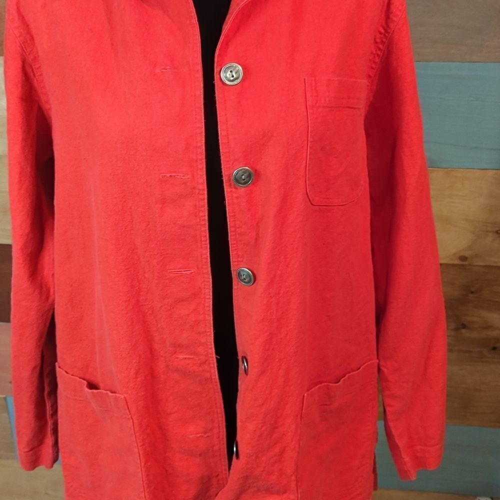 Medium 100% Linen Button Down Light Jacket - image 2